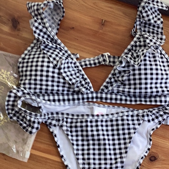 shekini Other - Black and White Gingham Bikini Set